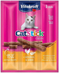 VITAKRAFT CatStick Mini with poultry and liver - kačių užkandžiai - 3 vnt.