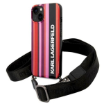 Karl Lagerfeld KLHCP14SSTSTP Color Stripes Strap Hardcase iPhone 14/15/13 6,1" / rožinė