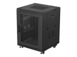 LANBERG Rack spinta 19 colių laisvai pastatoma 15U/600X600 plok&scaron;čias paketas su tinkliniais durimis juoda