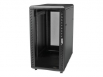 StarTech.com 18U 19" serverio spinta - 4 stulpai, reguliuojamas gylis (6-32), užrakintama surinkimo/demontavimo korpusas - mobilus su stikliniu dur...