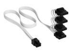 CORSAIR 6 pin Internal Power Male į 4 pin Connector Male Maitinimo laidas Baltas