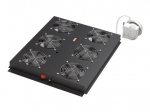 DIGITUS Professional DN-19 FAN-4-SRV-B stovas su 2 ventiliatoriais, 1 vnt., juoda