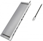 LogiLink UA0373 Universalus USB-C&reg; ne&scaron;iojamojo kompiuterio dokavimo stotelė su integruotu kortų skaitytuvu