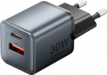 Vention 30W - kroviklis su GaN technologija, 1x USB-A, 1x USB-C (juodas)