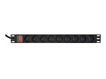 EnerGenie EG-PDU-9F2F 9-ių lizdų 16A elektros paskirstymo vienetas 2m juodas