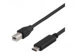 DELTACO USB Type-C kabelis 1 m juodas