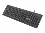 Manhattan Gaming USB klaviatūra, Low Force Key Edition, 12 multimedijos mygtukų, Rainbow-LED ap&scaron;vietimas, USB-A, Juoda, Retail Box (Vokiečių i&scaron;dėst...