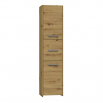 Topeshop S43 ARTISAN kobasė baltas tualetinių priemonių sandėlio kabinas Oak