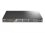 D-Link DSS 200G-28MPP 24-portų Gigabit Ethernet PoE jungiklis