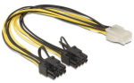 PCI Express maitinimo kabelis 6 pinų moteri&scaron;kas <gt/> 2 x 8 pinų vyri&scaron;kas