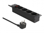 DeLOCK Galių Skirstytuvas 4-Outlet 16A Juoda 1.5m