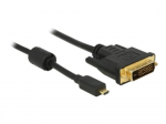 Delock Video Adapterius Kabelis 2m Juodas