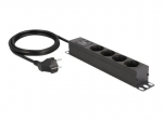 DeLOCK Galių Skirstytuvas 4-Outlet 16A Juoda 1.5m