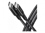 AXAGON BUCM-CM20AB USB Type-C kabelis 2m Juodas
