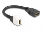 Delock HDMI kabelis 20cm juodas baltas