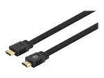Manhattan HDMI kabelis su Ethernet (plok&scaron;čias), 4K@60Hz (auk&scaron;tos kokybės didelio greičio), 5m, vyri&scaron;kas į vyri&scaron;ką, juodas, Ultra HD 4k x 2k, visi&scaron;k...