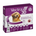CEVA Vectra 3D (25-40kg) - prie&scaron; parazitų la&scaron;ai &scaron;unims - 3 x 4ml