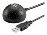 goobay 150 USB dokavimo stotelė 1.5m USB pratęsimo kabelis, juodas