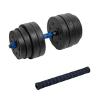 REBEL ACTIVE reguliuojami bitumo hanteliai su jungtimi 1x20kg