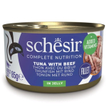 SCHESIR želatinuotas tunkas su jautiena - &scaron;viežias kačių maitinimo produktas - 85g