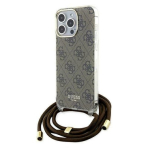 Guess GUHCP15LHC4SEW Hardcase Crossbody Cord 4G Print for iPhone 15 Pro 6.1" / rudas