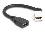Delock HDMI kabelis 20cm juodas baltas
