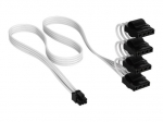 CORSAIR 6 pin Internal Power Male į 4 pin Connector Male Maitinimo laidas Baltas
