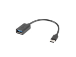 Lanberg USB 2.0 0,15 m USB A į USB C kabelis juodas
