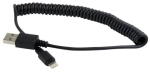 Gembird CC-LMAM-1.5M Spiralinis USB į Apple Lightning kabelis 1.5m / juodas