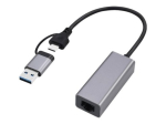 Gembird USB 3.1 + Type-C Gigabit tinklo adapteris, erdvės pilkas