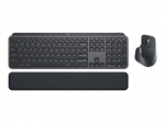 LOGITECH MX Keys Combo verslui Klaviatūros ir pelės rinkinys su ap&scaron;vietimu belaidis Bluetooth LE QWERTY US International graphite (US)