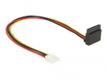 Delock Floppy 4 pin moteris į SATA 15 pin moteris metalinis maitinimo adapteris 30cm raudonas geltonas