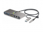 StarTech.com 2-portų USB-C/USB-A &scaron;akotuvas su GbE ir RS232 serijiniu ry&scaron;iu, 2x USB-A &scaron;akotuvas