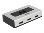 DeLock HDMI 2 Portų Rankinis Vaizdo/Gars Perjungiklis