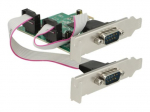 DeLock PCI Express korta į 2 x Serial RS-232 Didelio greičio 921K Įtampos tiekimo adapteris PCI Express 2.0 x1 1Mbps