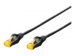 DIGITUS CAT 6a apsaugota folija ir vario pynimasis SFTP 10m jungtukas juodas