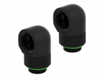 CORSAIR Hydro X serijos 90&deg; sukimo adapteris skysčio au&scaron;inimo sistemos adapteris 2 vnt juodos