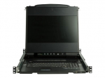 StarTech.com dviejų bėgių spintelės KVM konsolė HD 1080p - DVI/VGA KVM su LCD monitoriumi - 1U LCD KVM serverio spintelės stalčius su laidais USB p...