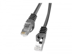 Lanberg CAT 6 sulankstytas neekranuotas susuktų porų (F/UTP) 1m jungtis kabelis juodas RAL 9004