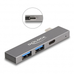 DeLock plonas USB-C 3-portų koncentratas 5Gbps