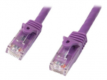 StarTech.com 2m CAT6 violetinė Snagless CAT 6 tinklo patch kabelis - 100W RJ45 UTP 650MHz Category 6