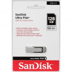 SanDisk Ultra Flair 128GB USB 3.0 Flash diskėlė Sidabrinė