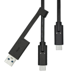 USB-C 3.2 G2 Kabelis su USB-A Adapteriu 1M