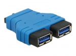 Delock USB vidinis adapteris juodas mėlynas