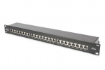 CAT 6A jungiklis RJ45, 8P8C Tinklas tinka 483 mm (19") spintelės montavimui; Perdavimo savybės: kategorija 6A, klasė EA; Taikymo sritis: iki