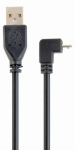 Gembird CCP-MUSB2-AMBM90-6 USB-A į MicroUSB kabelis 1.8m / juodas
