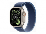 Apple Watch Ultra 3 GPS + Cellular 49mm Natūralaus Titanium korpusas su Blue/Bright Blue Trail Loop - S/M Apple