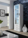 Cama vitrinos spinta SOHO S1 balta/balto blizgio