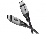 goobay USB4 Type-C Kabelis 1m Juodai pilkas