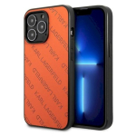 Karl Lagerfeld KLHCP13LPTLO Kietasis dėklas iPhone 13 Pro / 13 6,1" / oranžinis